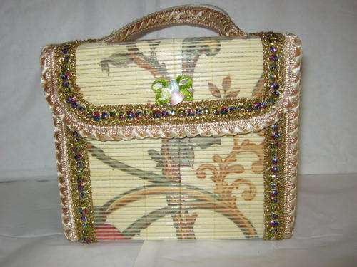 SQUARE BAMBOO VANITY / COSTMETIC BAGS 3 FOR THE PRICE OF 1