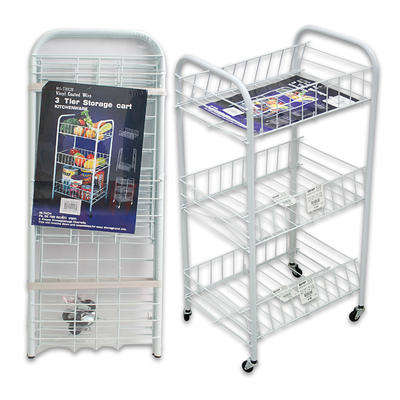 3 TIER VINYL COATED STORAGE CART