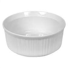 PORCELAIN MICROWAVE ROUND DISH WITH FLUTED SIDES 16 CM