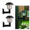 SET OF TWO WALL MOUNTED SOLAR LIGHTS