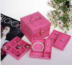 3 TIER SQUARE JEWELLERY BOX