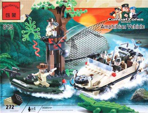 **** 272 PIECES **** AMPHIBIAN VEHICLE - 100 % LEGO COMPATIBLE