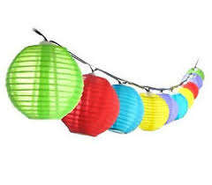 10 PIECE SOLAR MINI CHINESE LANTERN SET