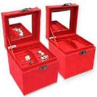 3 TIER SQUARE JEWELLERY BOX NOW IN FOUR COLOURS