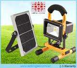 10W RECHARGEABLE FLOOD LIGHTS WITH SOLAR PANEL - THREE WAYS TO CHARGE