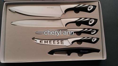 BOXED ANTIBACTERIAL FIVE PIECE KNIFE SET