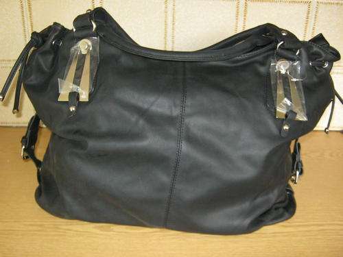 Marvellous black bag with silver trim