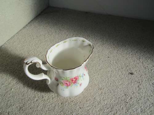 ROYAL ALBERT FLOWER OF THE MONTH COFFEE SET CREAM JUG