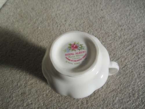 ROYAL ALBERT FLOWER OF THE MONTH COFFEE SET CREAM JUG