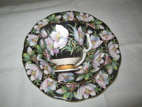 ROYAL ALBERT PROVINCIAL FLOWERS TRIO  TEA CUP, SAUCER & PLATE