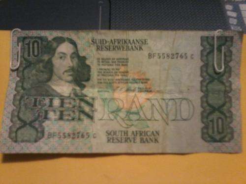 Old South-african 10 rand note