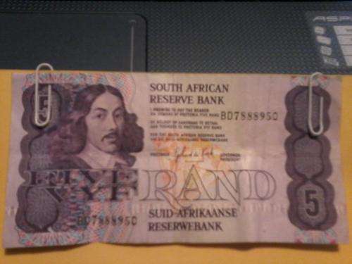 Old South-African 5rand note