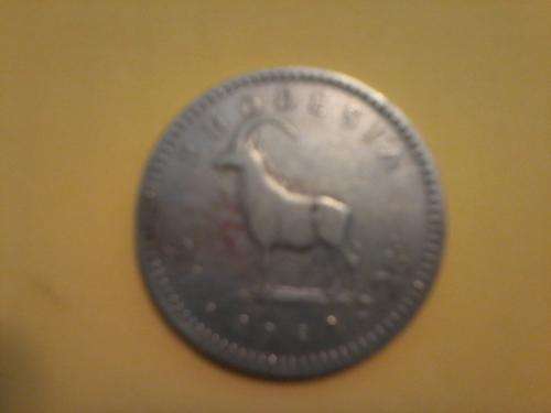 1964 Rhodesia 25c coin