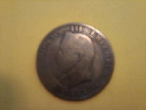 1863 Ceno Centimes Napoleon coin