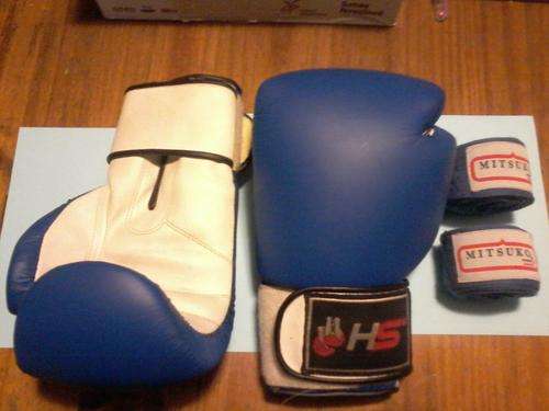 Pair of SH Boxing Gloves With Straps