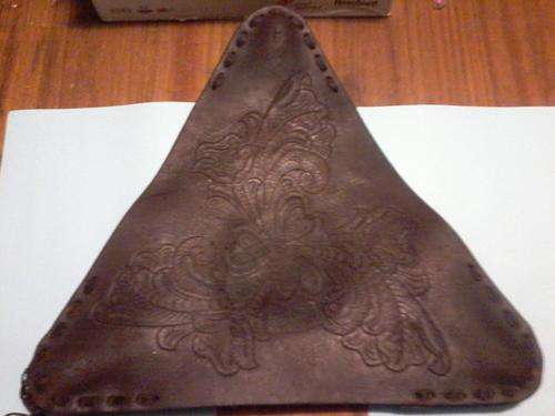 Old Leather motorbike seat