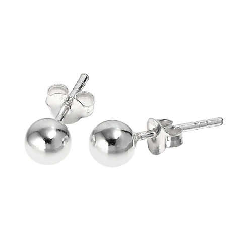 STERLING SILVER .925 4MM  BALL STUDS EARRING**STOCK ON HAND**