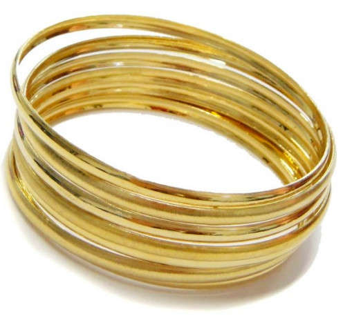 9ct Solid Gold "C Shaped" 3mm Bangle