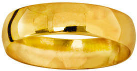 9ct Solid Gold 6mm "C Shaped" wedding band