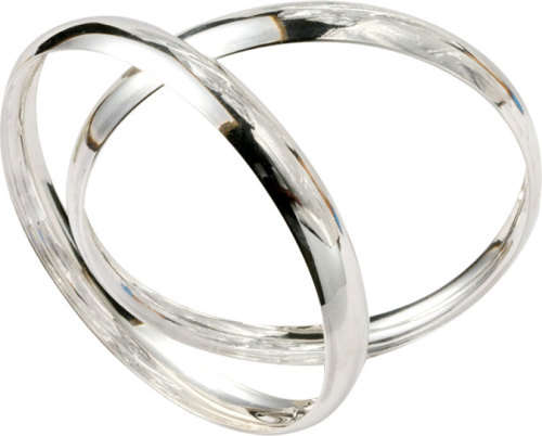 SOLID STERLING SILVER 5MM wide Domed bangles