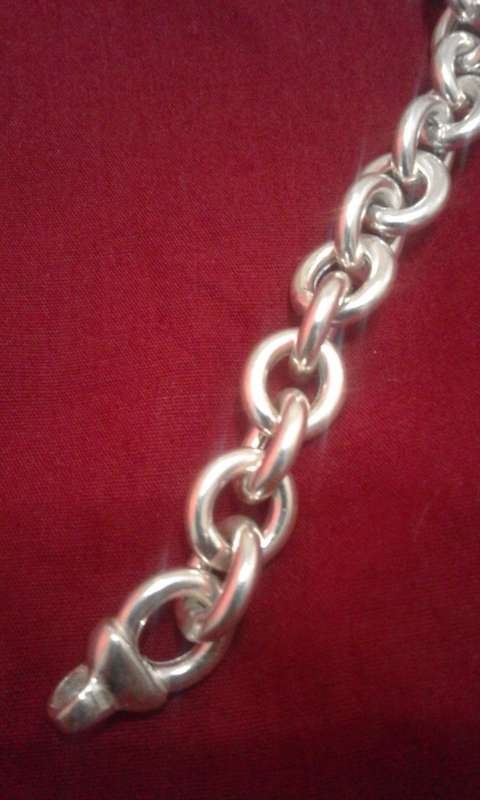 Genuine Sterling Silver Italian Belcher Handchain