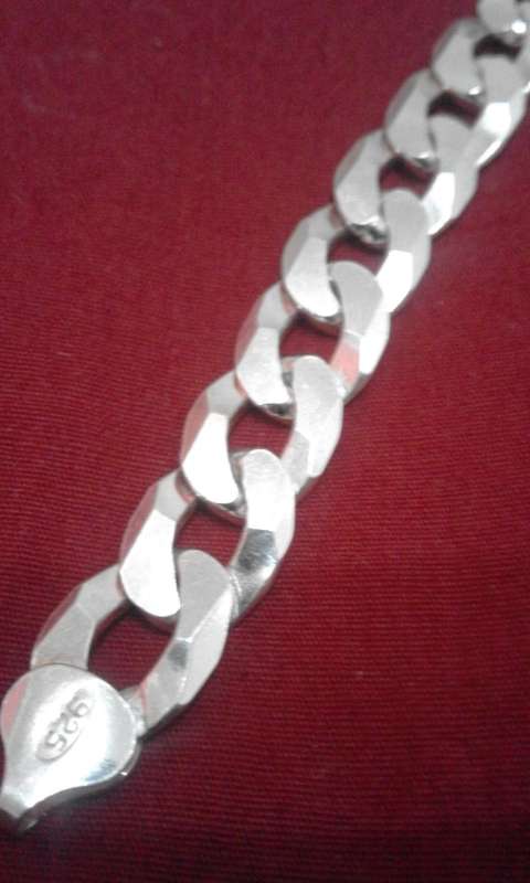 Genuine Sterling Silver Gents Italian Handchain