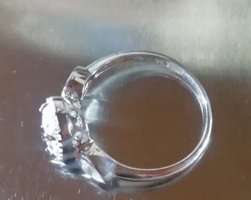 Sterling Silver Genuine 925 dress ring with 19 Cubic Zirconia- Stock on hand