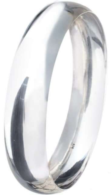 15mm wide 925 Genuine Sterling Silver Dome bangle