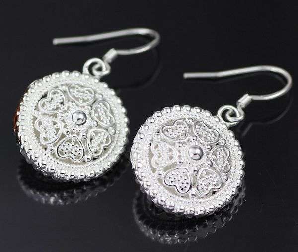 STERLING SILVER 925 FILLED LADIES FASHION FILIGREE DROP EARRINGS  **STOCK ON HAND**