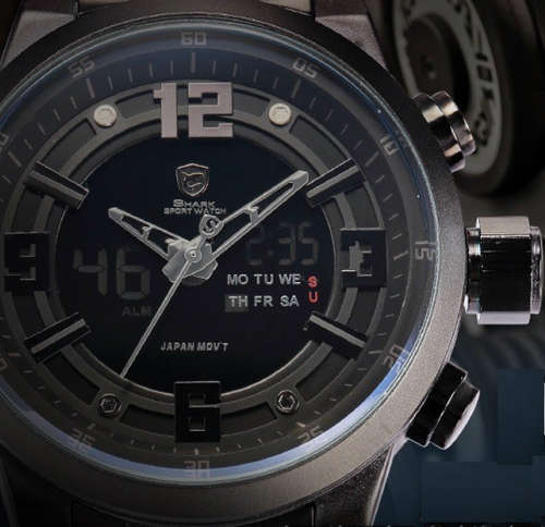Shark Sport Watch - Analogue and Digital-Authentic - Great sporty watch