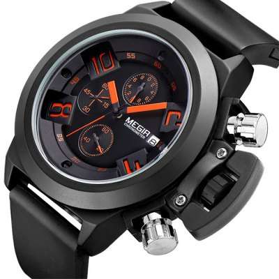 AUTHENTIC QUALITY-MEGIR CHRONOGRAPH IN PRESENTATION TIN -  GREAT LOOKING WATCH