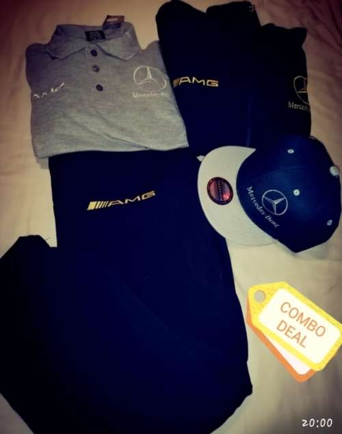 Navy Blue- -AMG Mercedes Benz Softshell Tracksuit+Cap+Golf Shirt (Sizes S, M, L, XL, 2XL and 3XL)
