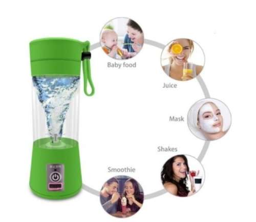 Rechargeable USB Fruit Juice Blender-Green