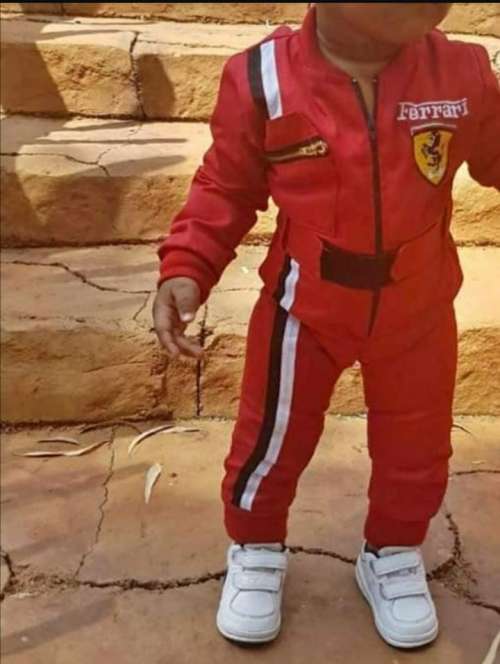 Clearance Sale-Ferrari Polycotton Kids Jumpsuit (All Kids Sizes Available)
