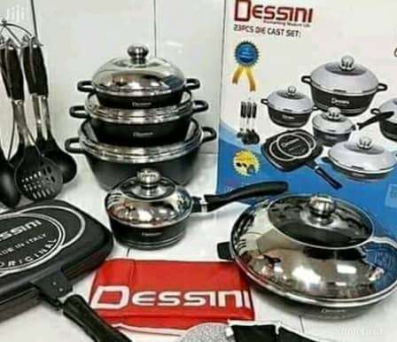 23 Pieces Dessini Pots Non Stick Cookware Set 23 Pieces Dessini Pots Non Stick Cookware Set 23