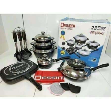 23 Pieces Dessini Pots Non Stick Cookware Set 23 Pieces Dessini Pots Non Stick Cookware Set 23
