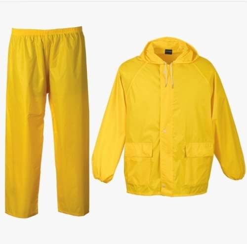 Yellow Rubberised Rain Suit ( Sizes Available Small -4XL)