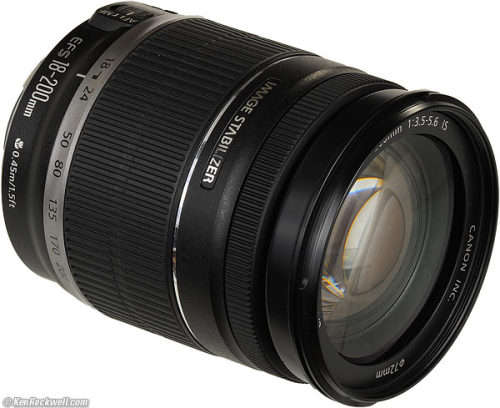 CANON EFS 18-200mm IMAGE STABILIZER / MACRO 0.45m/1.5ft