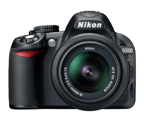NIKON D3100 DIGITAL SLR CAMERA + NIKON LENS AF-S NIKKOR 18-55mm VR 1:3.5-5.6 ED - CHARGER AND CABLE