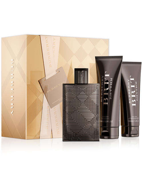 Burberry Brit Rhythm Gift Set For Men - 100ml EDT + Aftershave + Shower gel