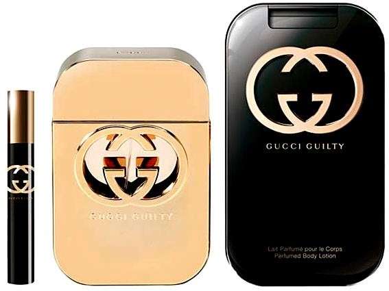 Gucci Guilty Gift Set For Women - 75ml EDT + 100ml Body Lotion + 7.4ml EDT