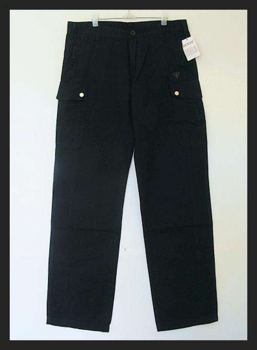 MENS GUESS BLACK CASUAL PANTS - SIZE: 34