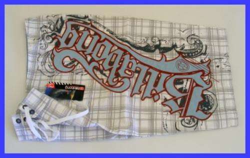 MENS WHITE BILLABONG BOARD SHORTS - SIZE:36