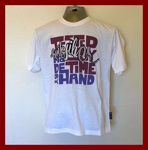 MENS QUIKSILVER WHITE T-SHIRT - SIZE :  LARGE