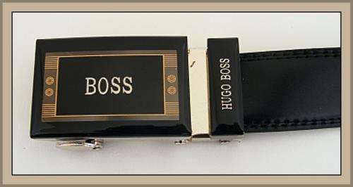 BLACK HUGO BOSS BELT - 125CM