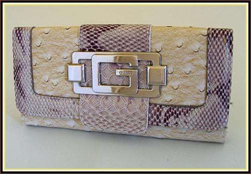 CREAM GUESS PURSE