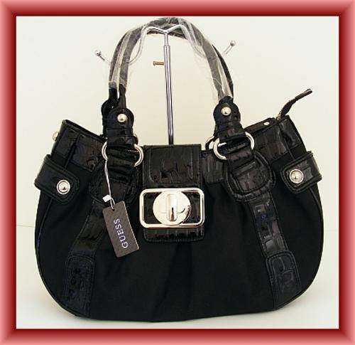 LARGE BLACK GUESS HANDBAG