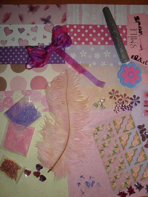 Stunning Pink, Silver & Purple Scrapbook Kit