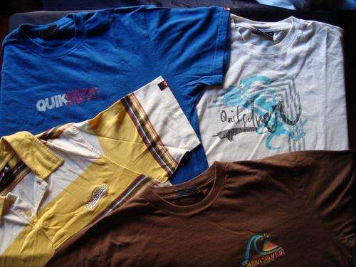 4X QUICKSILVER T-SHIRTS - LARGE