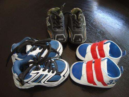3x Pairs Boys Shoes Size 3